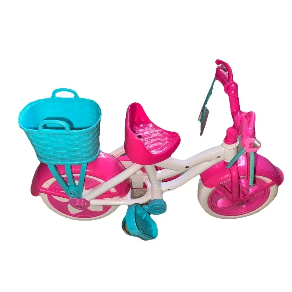 Little Mommy Learn To Ride Doll Bicycle Bike Basket Toy Mattel  2016 14
